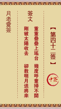 观音灵签第42签