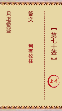 观音灵签第70签