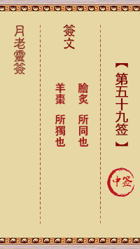 观音灵签第59签