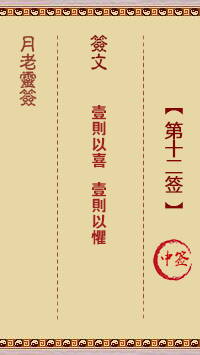 观音灵签第12签