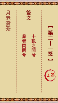 观音灵签第21签