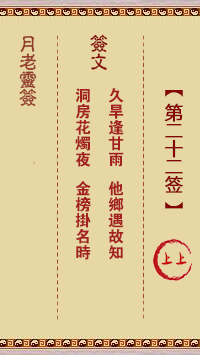 观音灵签第22签