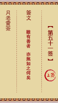 观音灵签第51签