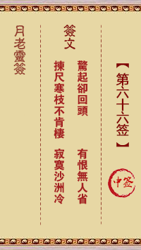 观音灵签第66签