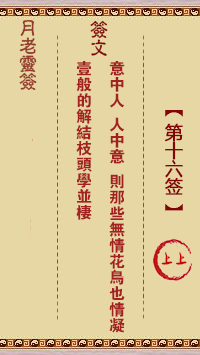 观音灵签第16签