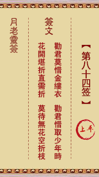 观音灵签第84签